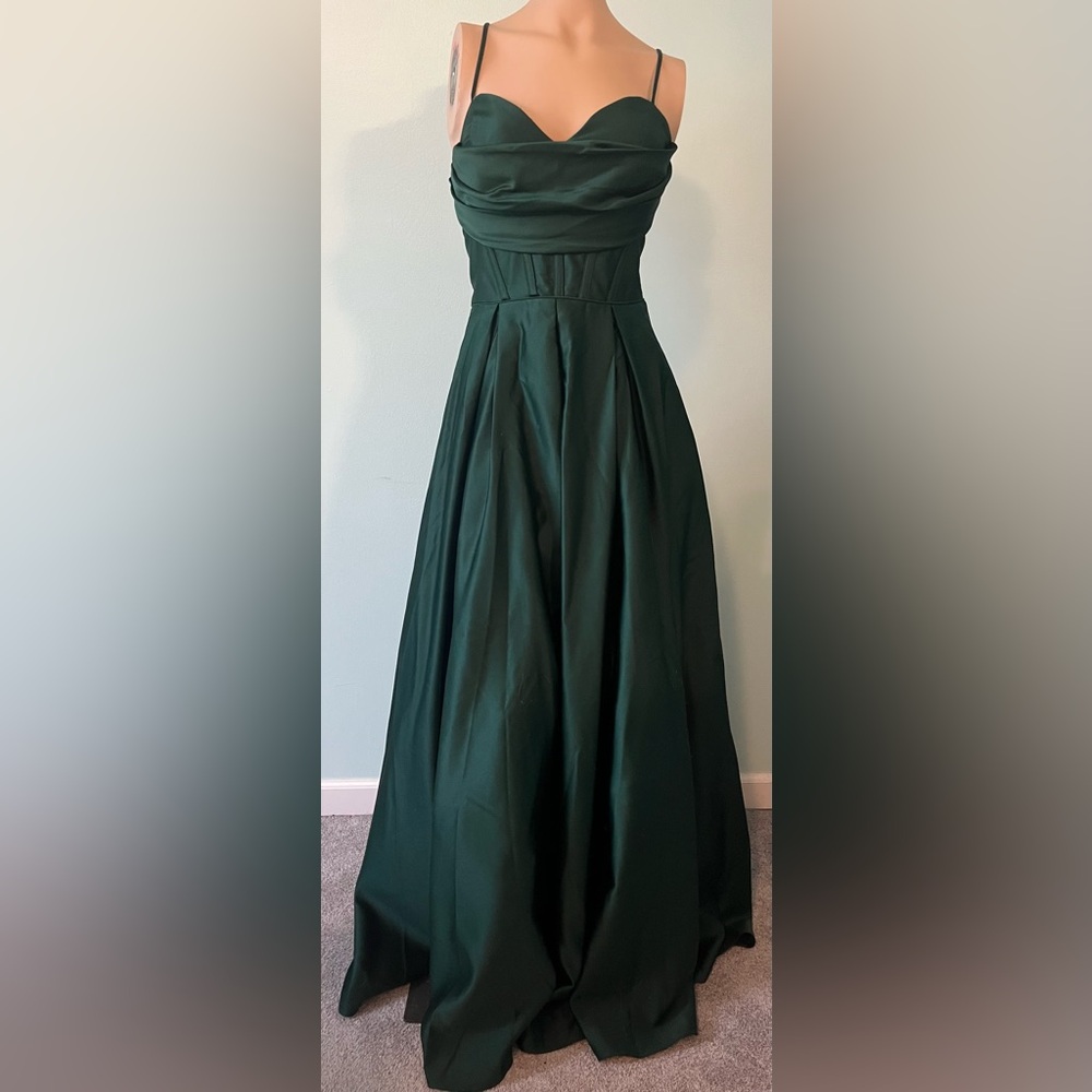 Blondie Nites Dark Green Prom Dress